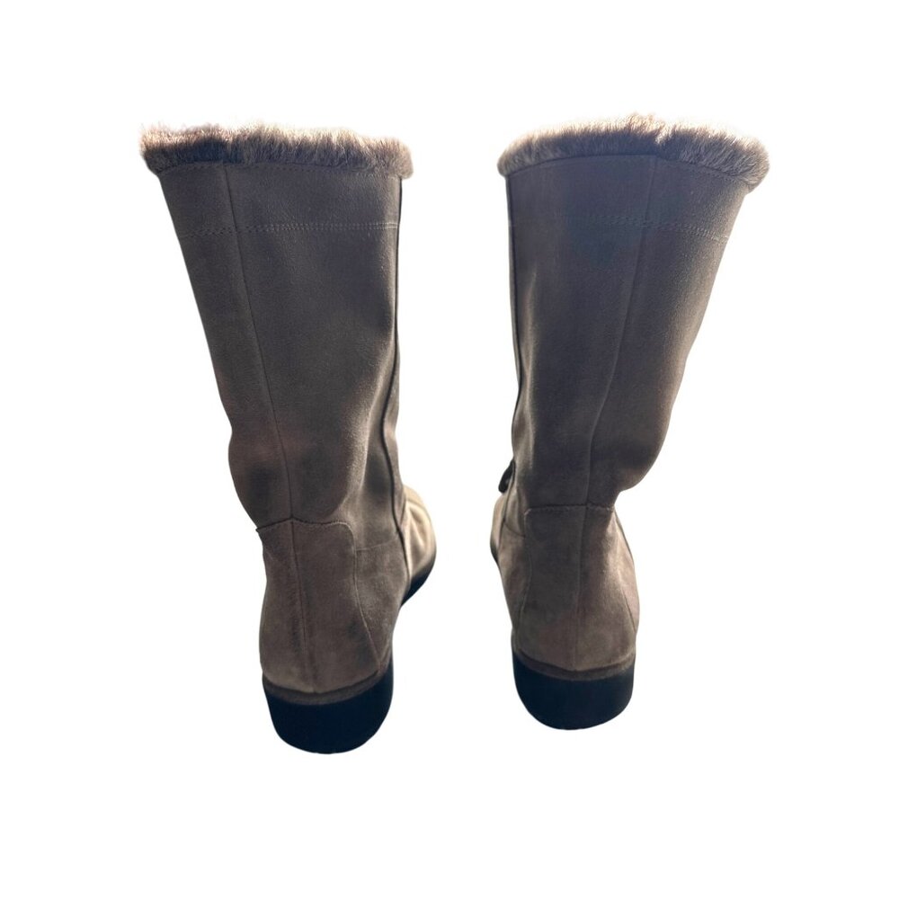 Stuart Weitzman Sockette Boots Taupe Mid-Calf Sue… - image 5